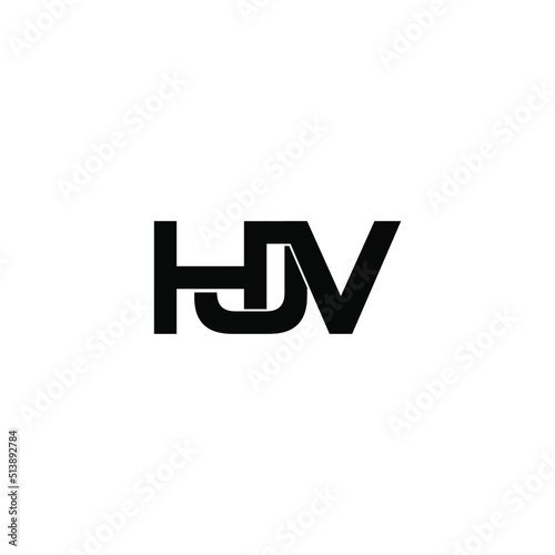 hjv letter original monogram logo design