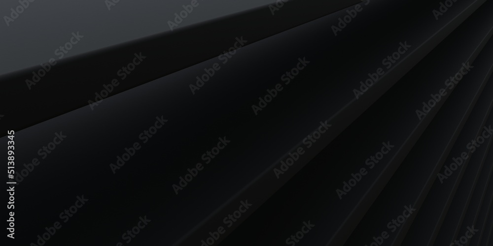 Abstract dark black shape background with high resolution. minimalistic modern design for business presentations. 3d rendering.