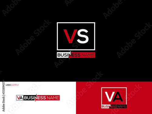 Alphabet VS Logo Letter, Creative Vs sv Letter Logo With Colorful Unique Square Vector For Company Identity