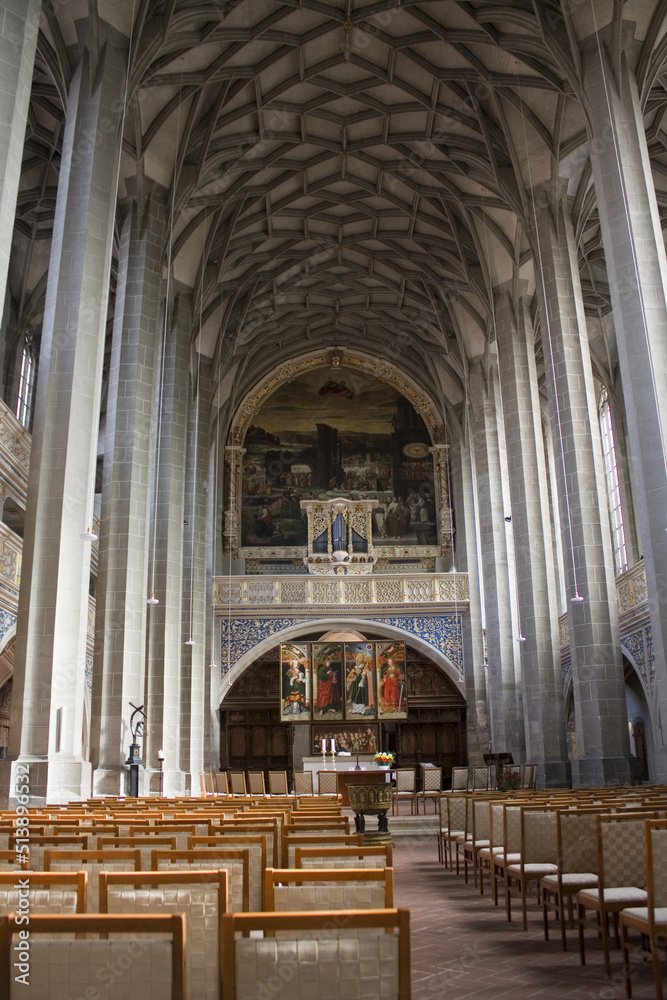 Interior of Church of St. Mary (or Marktkirche) in Halle, Germany	