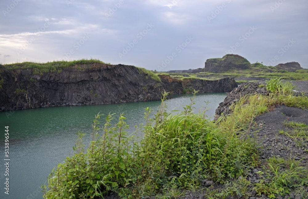 landscape view with lake at maharashtra, india 