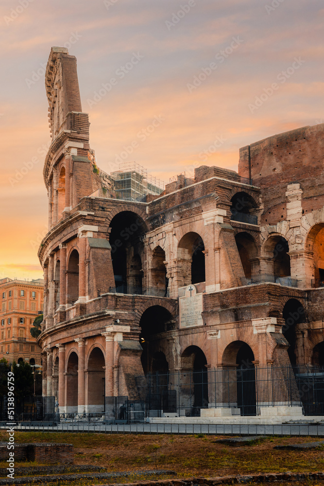 colosseum at sunset