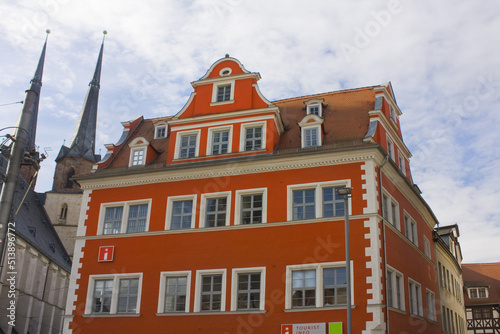 Architecture of Old Town in Halle, Germany