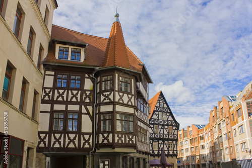 Half-timbered houses in Halle, Germany
