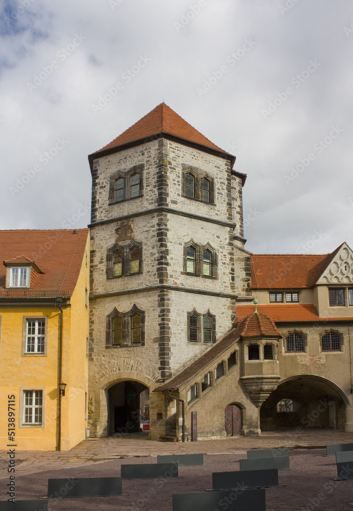Courtyard of Castle Moritzburg in Halle (Saale), Germany	
