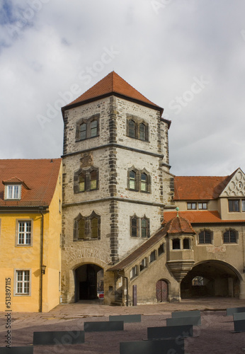 Courtyard of Castle Moritzburg in Halle (Saale), Germany 