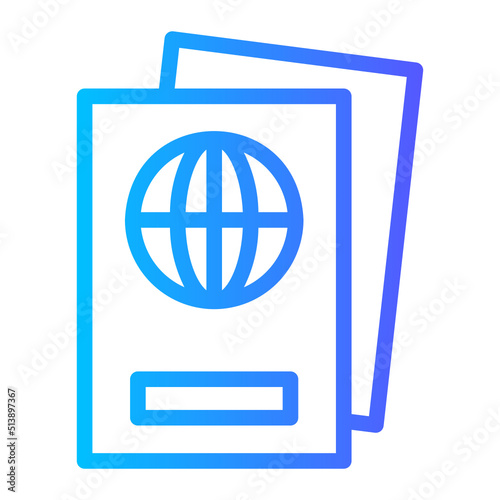 Passport gradient icon