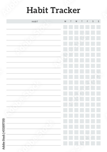 Quadro su tela Habit Tracker