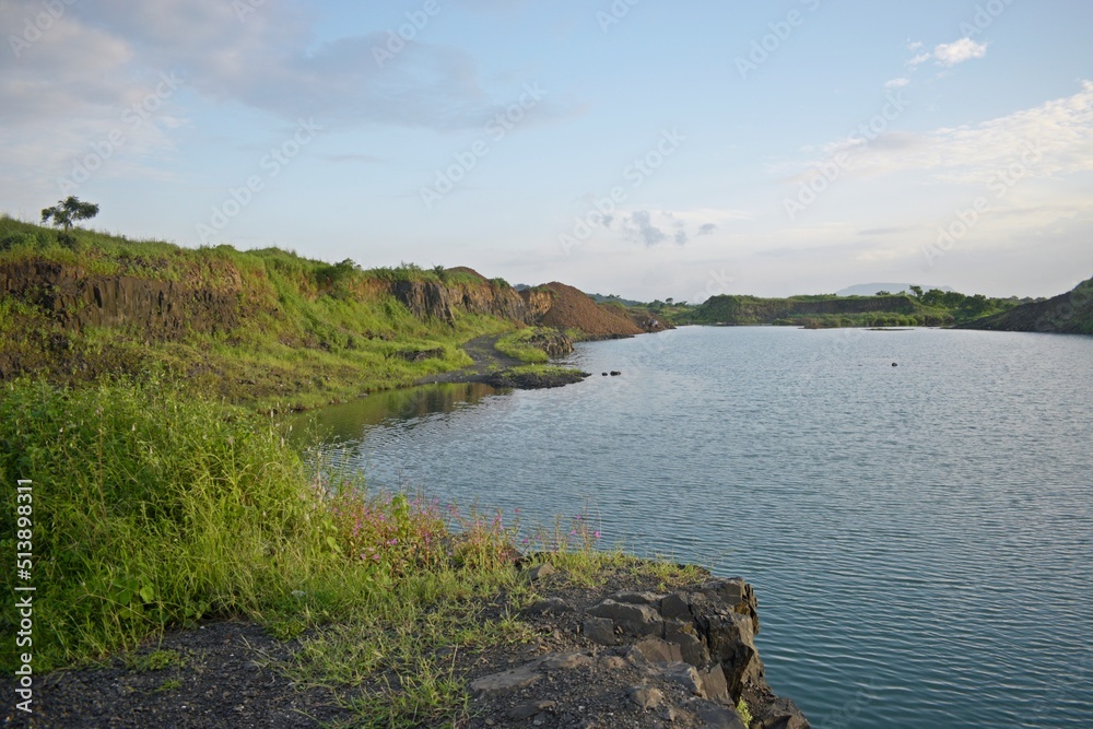 Obraz premium landscape with lake and sky 