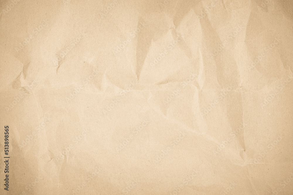 Obraz premium Paper vintage background. Recycle brown paper crumpled texture, Old paper surface for background. 