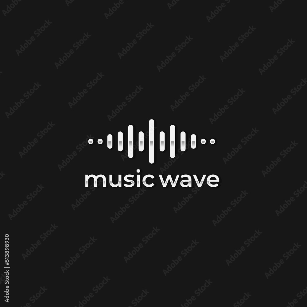 Music wave logo vector. Audio wave logo Music wave logo vector. Audio wave logo