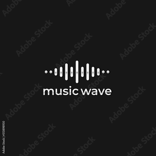 Music wave logo vector. Audio wave logo