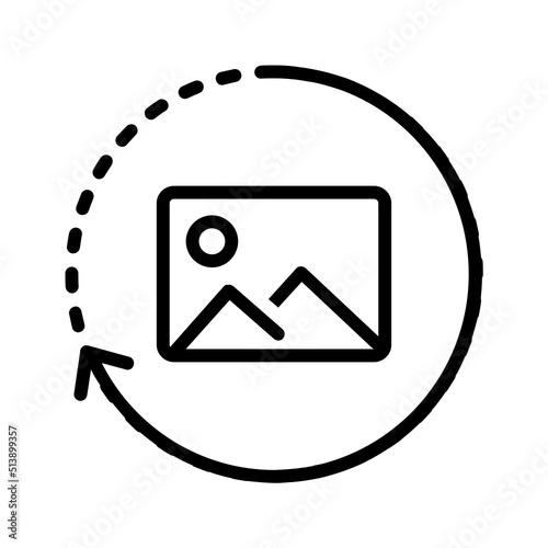 Black line icon for Loading gif