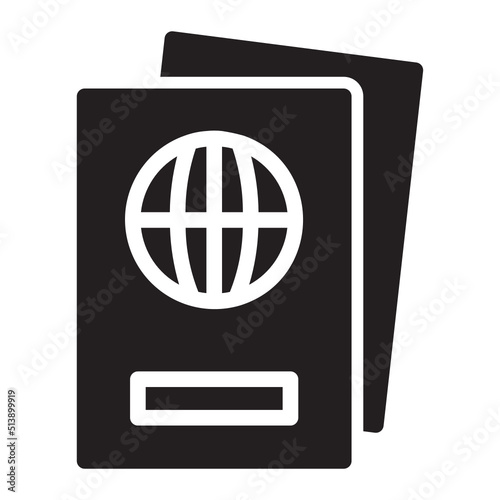 Passport glyph icon