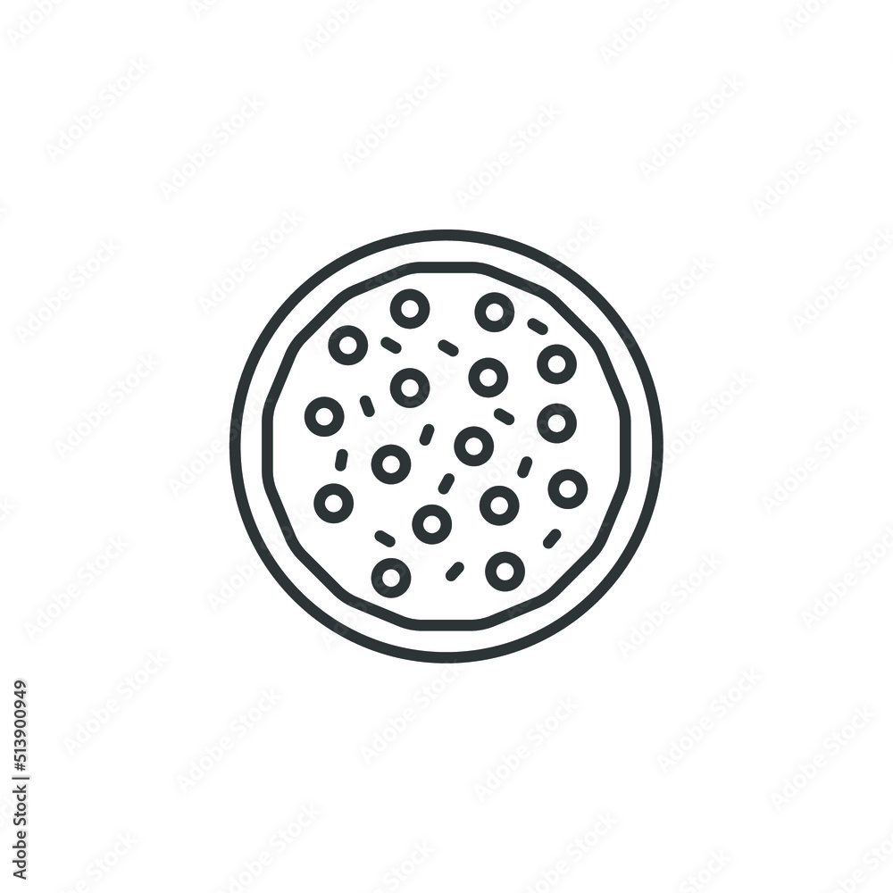 Vector sign of the pizza symbol is isolated on a white background. pizza icon color editable. Vector sign of the pizza symbol is isolated on a white background. pizza icon color editable.