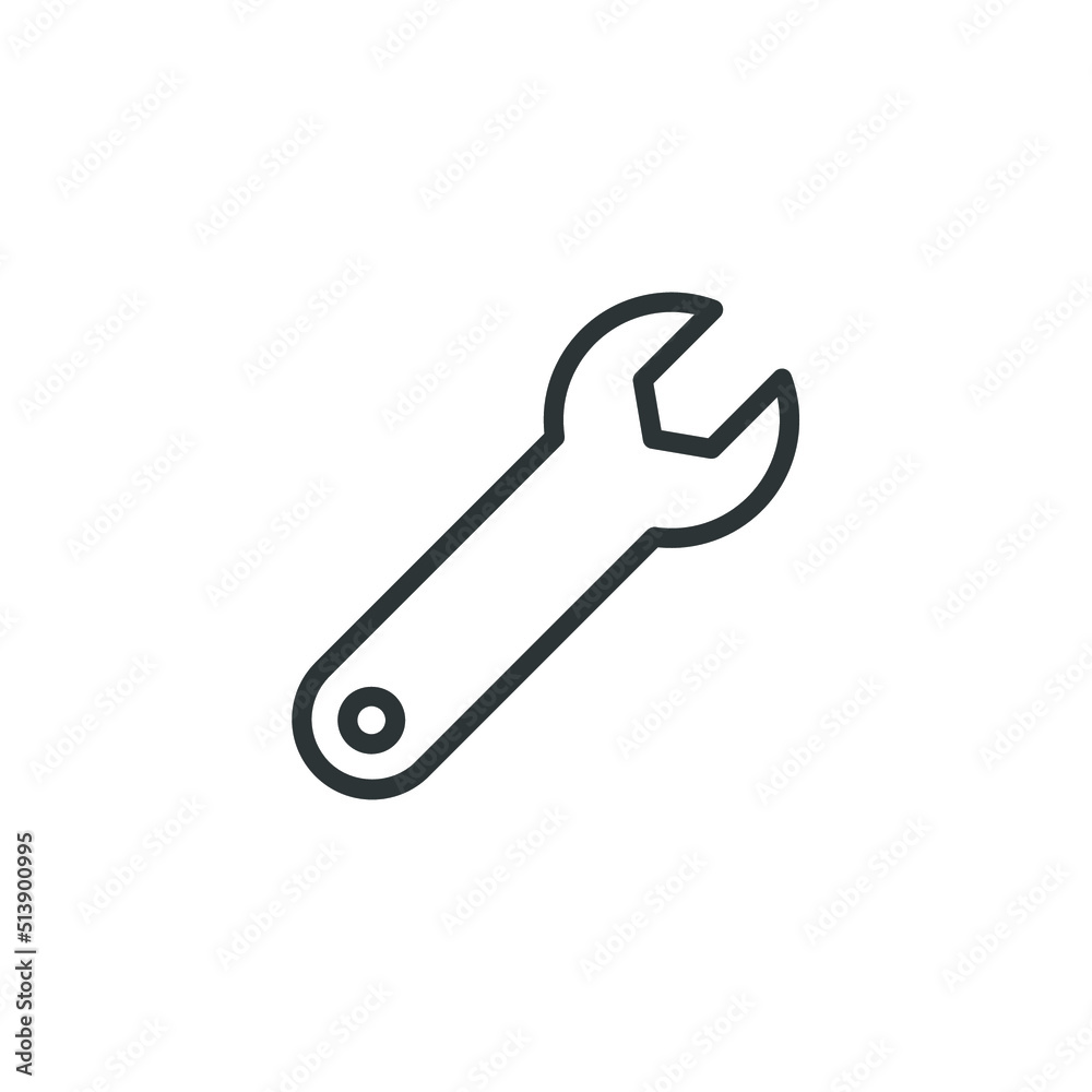 Vector sign of the wrench symbol is isolated on a white background. wrench icon color editable. Vector sign of the wrench symbol is isolated on a white background. wrench icon color editable.