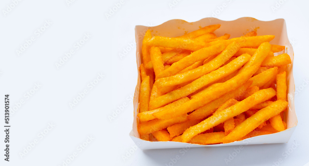 French fries with chili cheese powder French fries with chili cheese powder