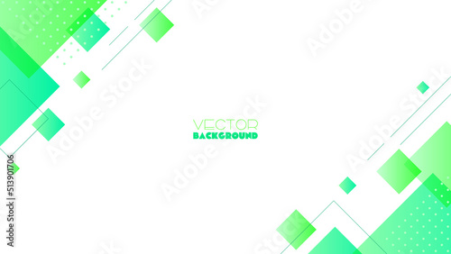 幾何学模様の背景　グリーン　ベクター素材