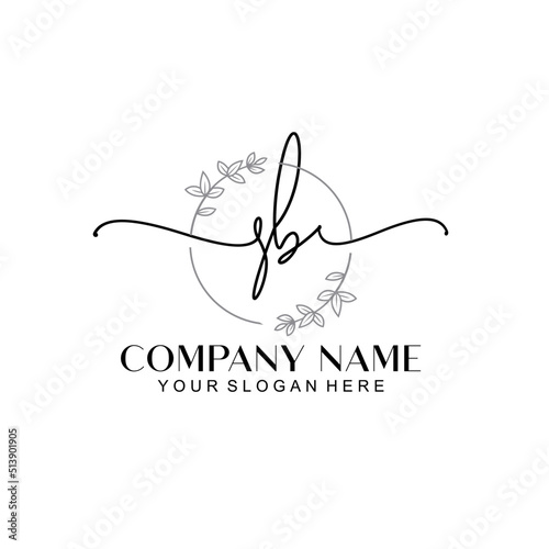 SB signature logo template vector