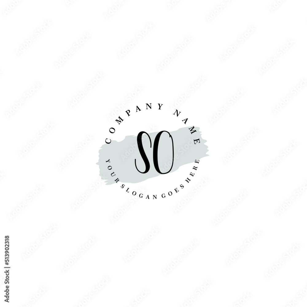 SO Beauty vector initial logo SO Beauty vector initial logo