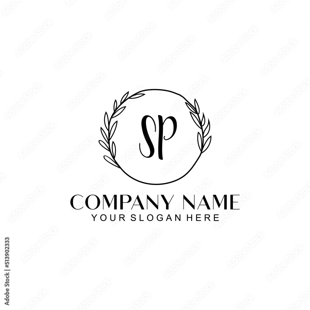 SP Beauty vector initial logo