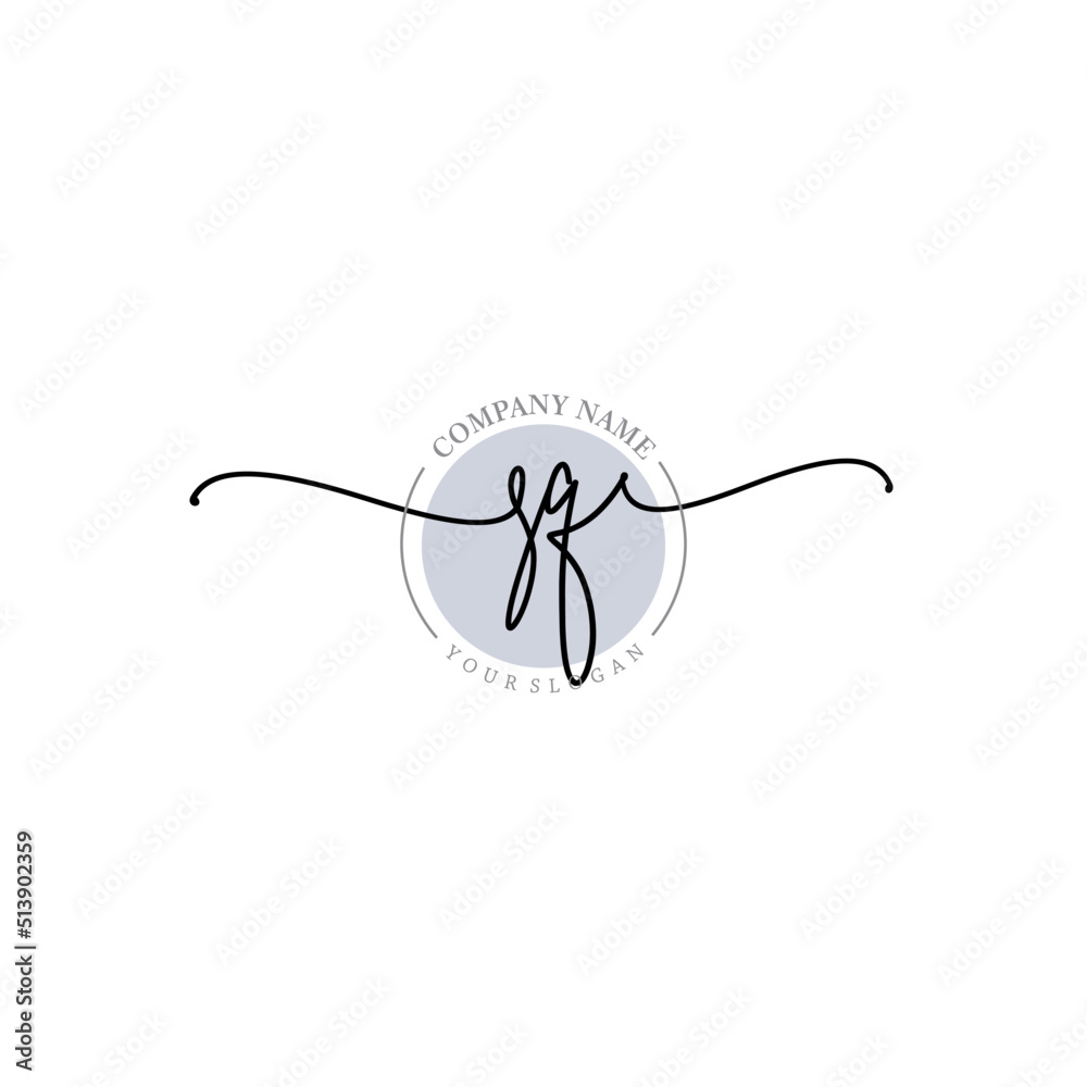 Obraz premium SQ signature logo template vector