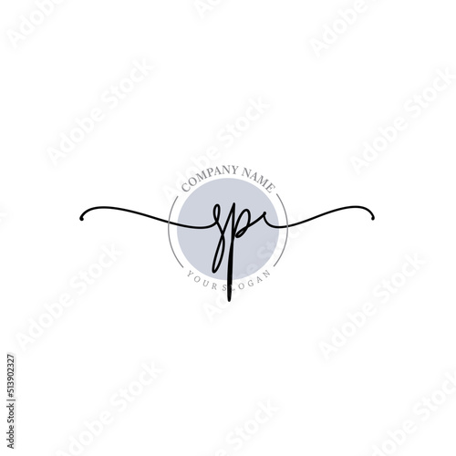 SP signature logo template vector