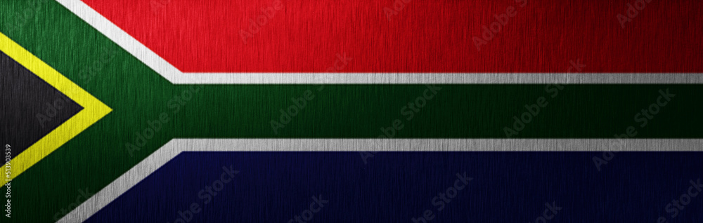 Banner of grunge South African Republic flag. Dirty South Africa flag on a metal surface. Banner of grunge South African Republic flag. Dirty South Africa flag on a metal surface.