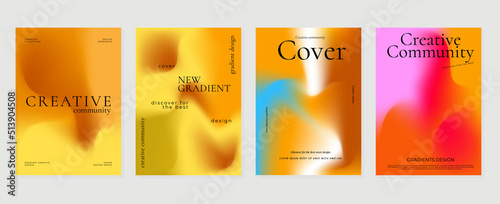 Abstract vibrant gradient background vector. Minimalist style cover template with shapes, colorful and liquid color. Modern wallpaper design perfect for social media, idol poster, photo frame.