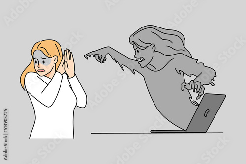 Woman suffer from internet bullying 
