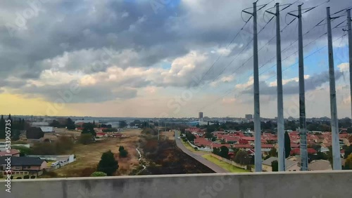 Suburbs from a train