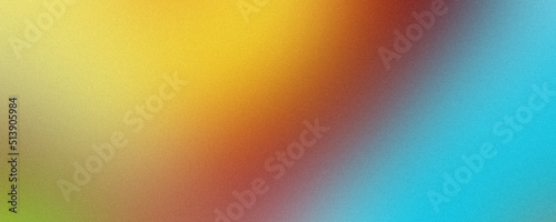 Pure lo-fi grain gradient texture. Orange gradient background. Purple spray paint brush. Turquoise undertone gradients for banner design, minimal poster, label cosmetics. Multicolor liquid backdrop. photo