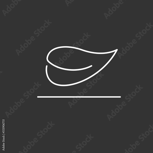 feuille vecteur logo minimaliste