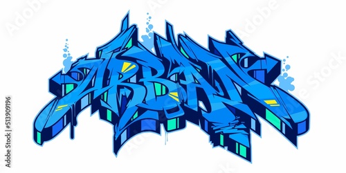 Abstract Graffiti Street Art Style Word Urban Lettering Vector Illustration 
