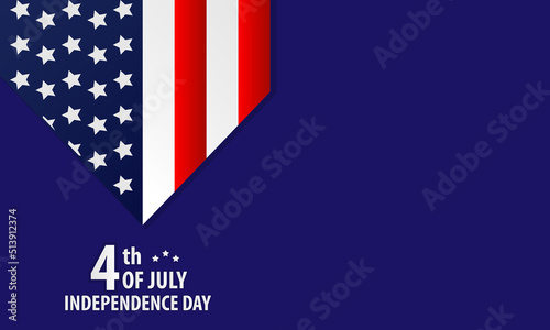 Independence day USA banner template with free space for text to celebrate USA independence day.