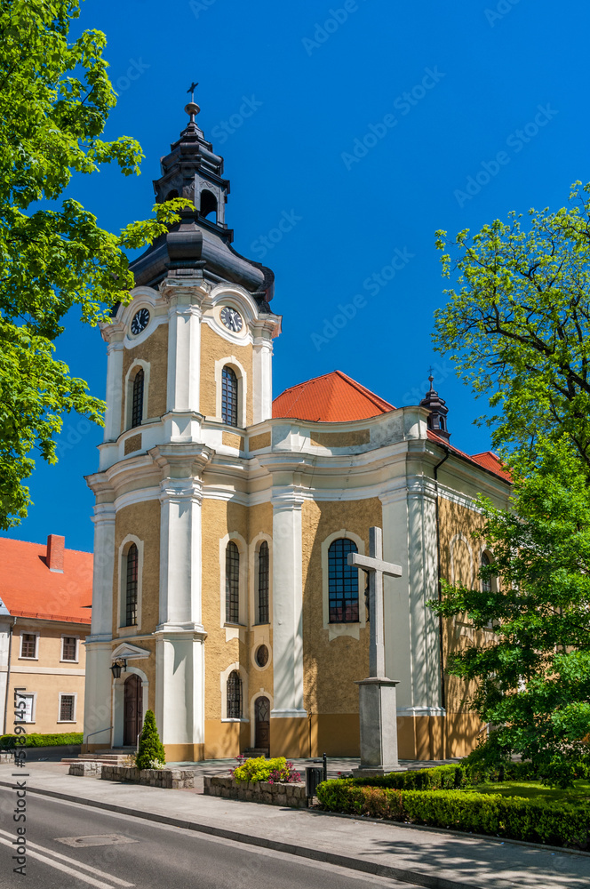 Late Baroque Church of St. Peter and St. Paul the Apostles. Krotoszyn, Greater Poland Voivodeship, Poland.