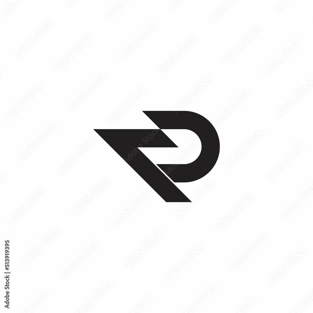 letter p d arrow simple geometric line logo vector letter p d arrow simple geometric line logo vector