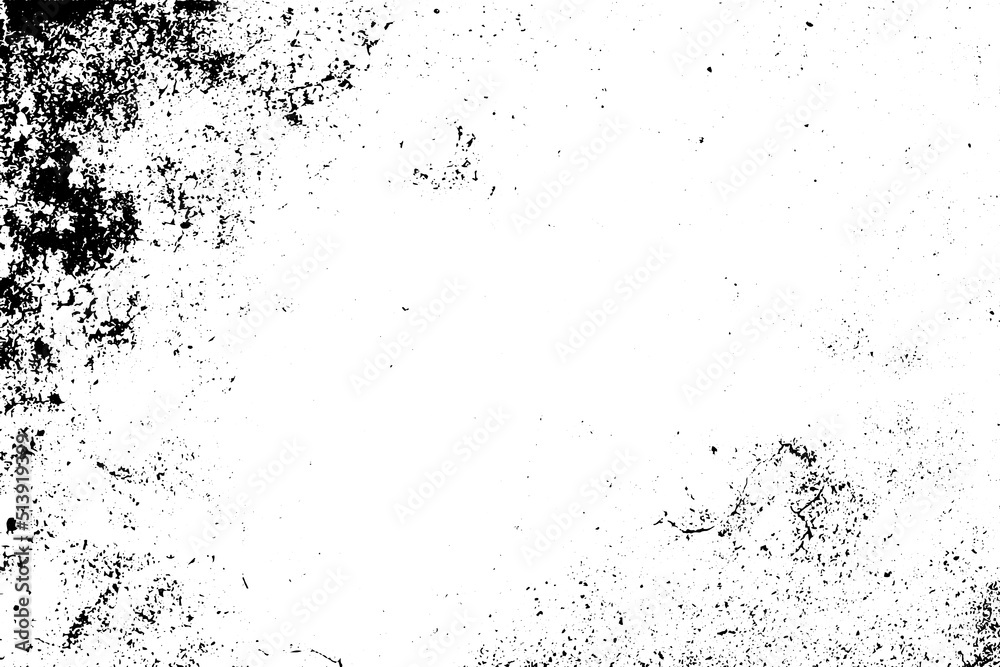 Vector dust overlay distress. Grunge texture monochrome background.