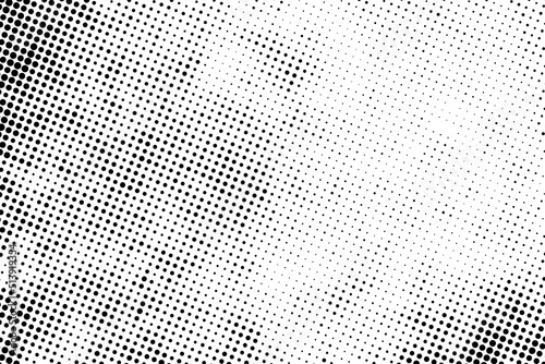 Vector halftone texture background. Black dots pattern.