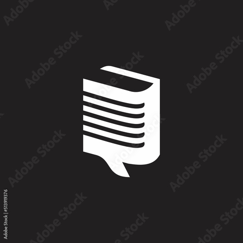 letter r book microphone symbol logo vector