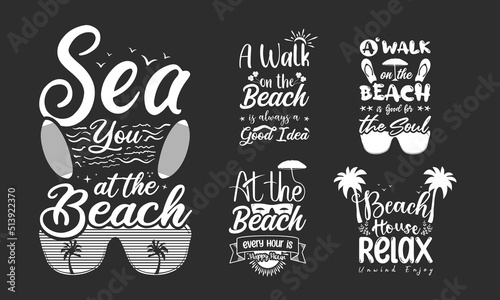 Summer quotes svg t-shirt design bundle, Summer beach quotes typography lettering svg design for t shirt and merchandise, Hand drawn and Calligraphy t shirt design