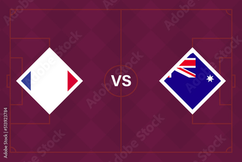 Group stage matches. France vs Australia Template