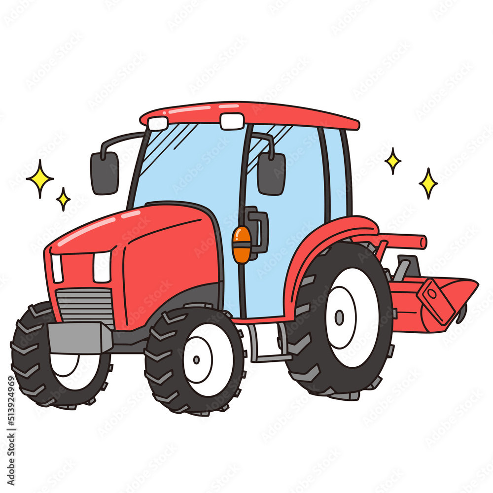 Obraz premium ピカピカのキャビン付きトラクター