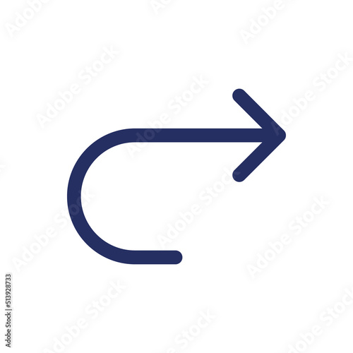 Forward white black glyph ui icon. Move to next page. Internet browser control. User interface design. Silhouette symbol on white space. Solid pictogram for web, mobile. Isolated vector illustration