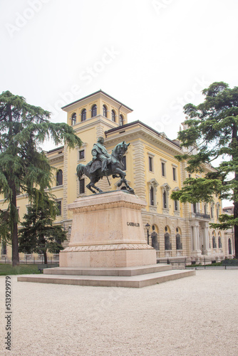 VERONA, ITALY - Statue of Garibaldi in Piazza Indipendenza, Verona, Italy