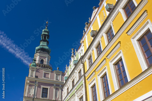 Town Hall at Great Market Square (Rynek Wielki) in Zamosc, Poland photo