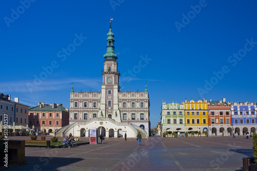 Great Market Square (Rynek Wielki) in Zamosc, Poland