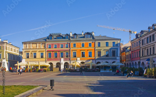 Richly decorated houses of Armenian merchants in Zamosc  Poland  