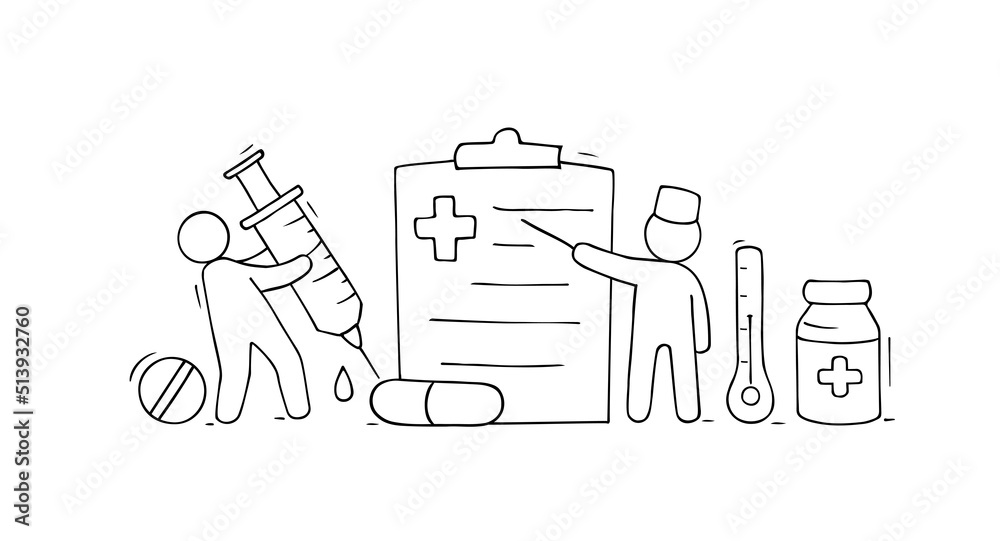 Doctor with list of medical check up. Doctor with list of medical check up.