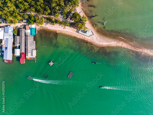 Aerial view of Koh Phitak or Phithak island in Chumphon, Thailand photo